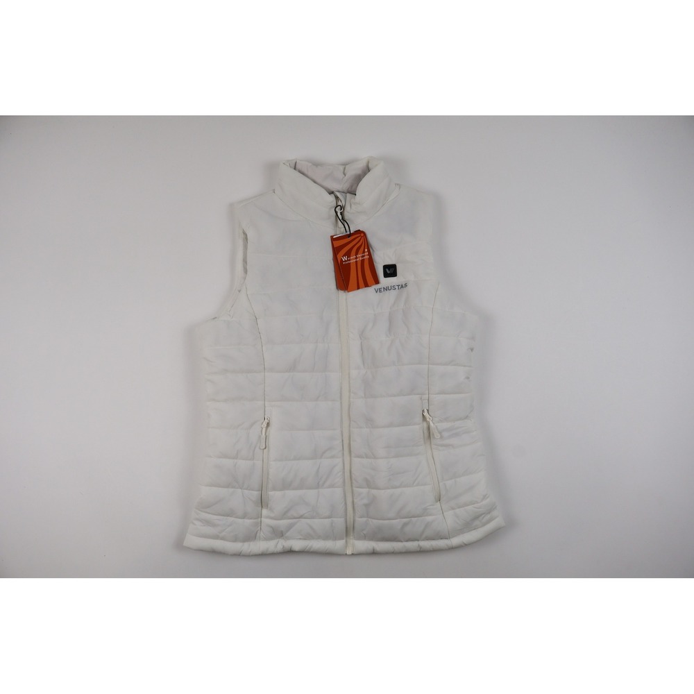 Venustas Heated Vest W211k-MilkWhite-M White Solid Medium NWT 199.99
